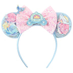 Cinderella Cartoon Mouse Ear Headband Sequin Bows Girl Adult Kid Halloween DIY Party Cosplay Hair Accessories Princess Hairband