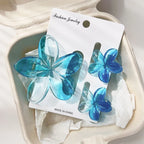 3Pcs/18Pcs Egg Flower Hair Clips Gradient Candy Color Flowers Suitable for Daily Backcombed Ponytail Shark Clip Hair Accessories
