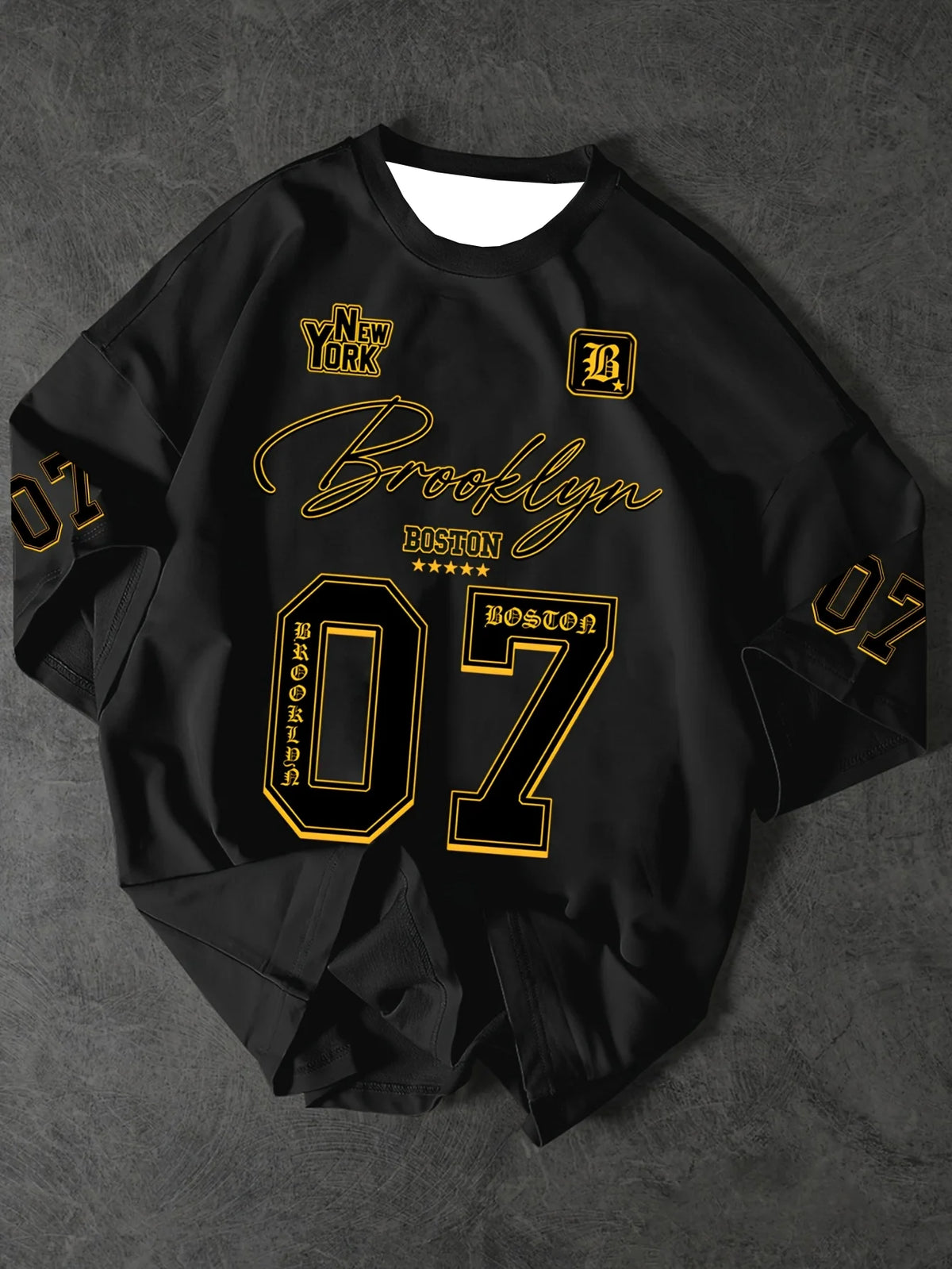 Fashion Sports Shirt Brooklyn 07 Short-sleeved Printed T-shirt Summer Graphic Shirt Men Women Sports Breathable Unisex Tops Tee