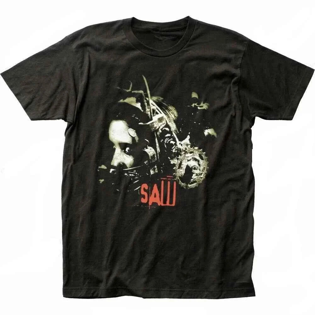 Movie SAW Horror Head Torture T Shirt Men Women Fashion Cotton T-shirt Vintage Clothes O-Neck Tees Horror Harajuku Tops 71723