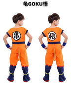 Boys Girls Halloween Son Goku Cosplay Costumes For Kids Outfit Bodysuit Men Krillin Training Clothes Saiyan Outfits Wig Dress Up