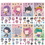24PCS Cute Make a Face Stickers DIY Handicrafts Waterproof Puzzle Reward Stationery Stickers-K-pop