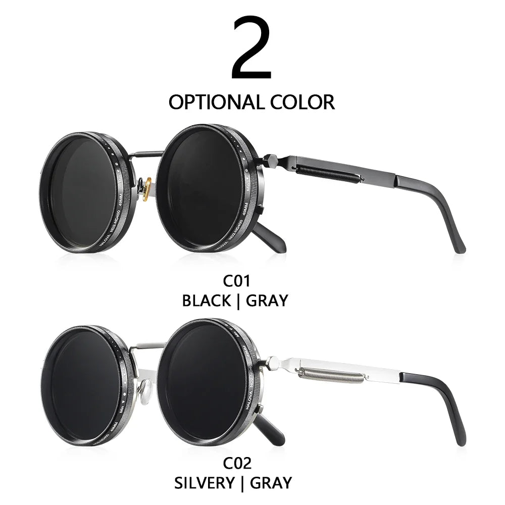 CRIXALIS ND9 Adjustable Polarized Round UV400 Sunglasses