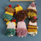 Funny Fruit Sausage Mouth Crochet Keychain Key Holder