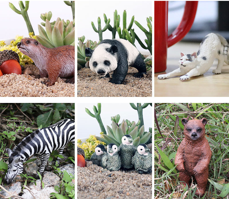 New 12pcs Farm Animal Figurines Poultry Sets Action Figures Horse Cow Dog Duck Sheep Cock Model Education Toys for Children Gift