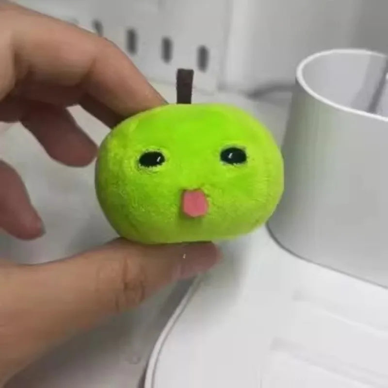2pcs Cute Apple Plush Keychain Green Red Fruit Kawaii Bag Charm Car Keyring Gift Kids Girls Adults Birthday Christmas