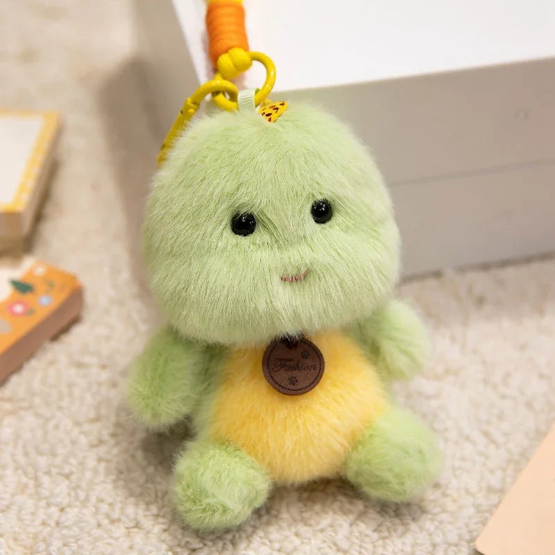 12cm Cute Sitting Animals Red Panda Cat Sloth Soft Plush Pendant Dolls Stuffed Capybara Pig Plushie Baby Toys Gifts For Children