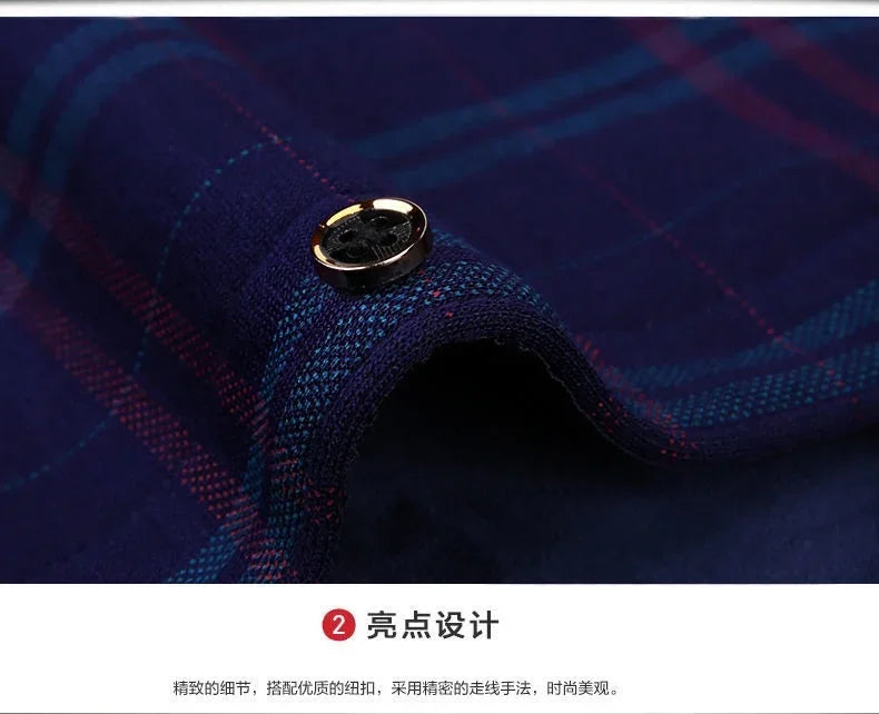 2025 Men's Autumn Winter Casual Long Sleeve Plaid Shirt Thick Warm Men's Casual High Quality Soft Large Size Warm Shirt Tops 4XL