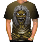 Summer Fashion Nostalgic 3D Printed Heavy Metal Music Devil Cool Fashion Personalized T-shirt