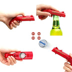 Portable Cap Gun Bottle Opener – Creative Flying Cap Launcher Bar Tool