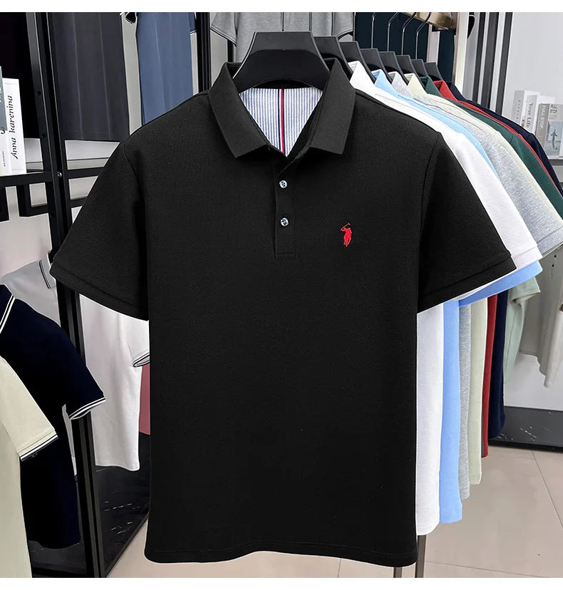 Men's 100% Cotton Polo Shirt – Short Sleeve Casual Golf & Business Shirt