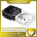TEUCER UT45 Series CPU Cooler 45mm ITX Case Air Cooling Radiator with UT12015 FDB Fan for AM5 AM4 and LGA1700 1200 2011 for X99