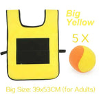 Sticky Dodge Ball Game Vest Outdoor Sports Toy Jersey Fabric  Props Throw Catch Soft Fleece Balls Safe for Kids Teens Adults