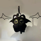 Cute Cartoon Black Cat Plush Keychain Kawaii Bag Charm