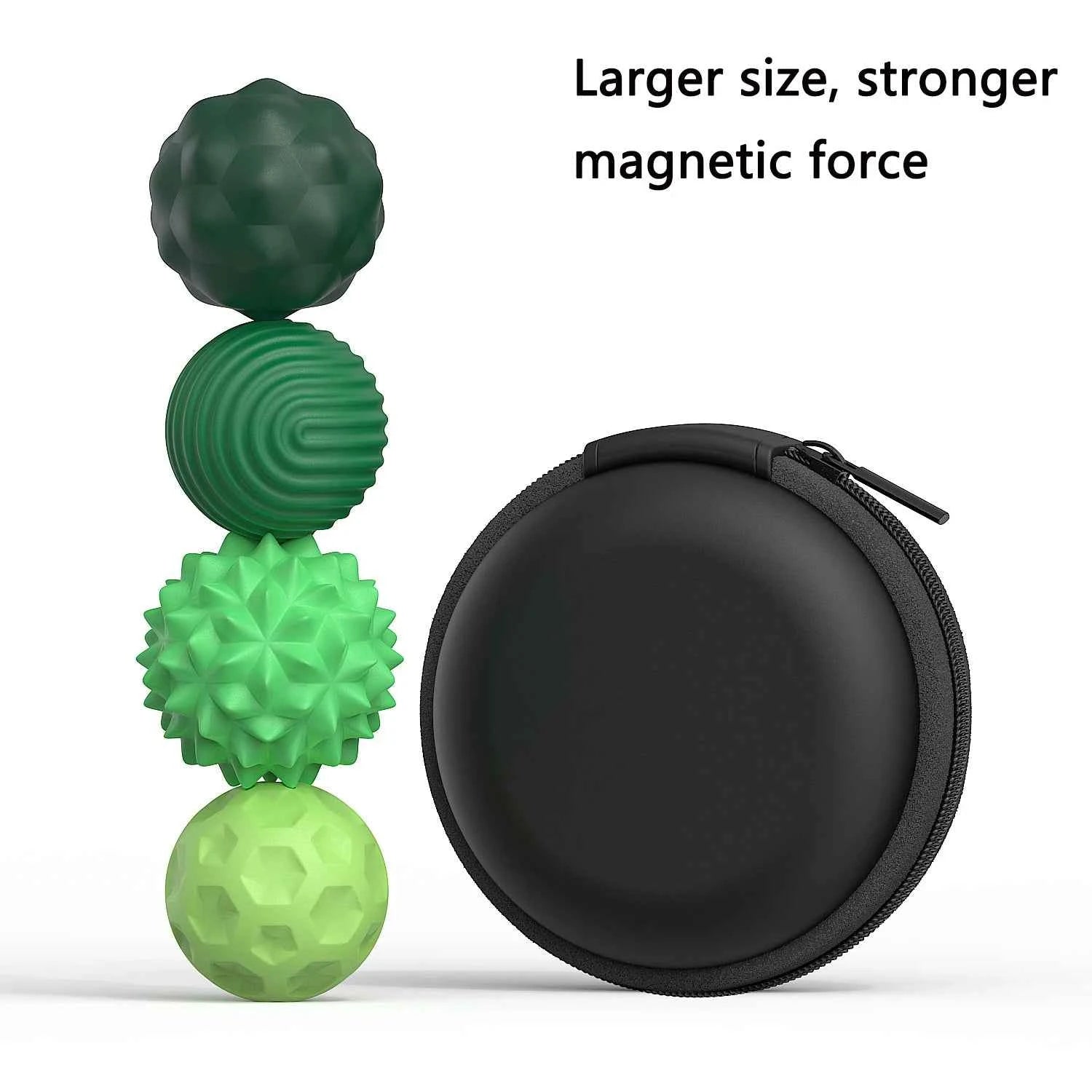 New Stress-Relief Magnetic Ball Toy Durable Rubber Fidget Spinner Toy Multicolor Novelty Relax Gadget for Adults and Youngsters