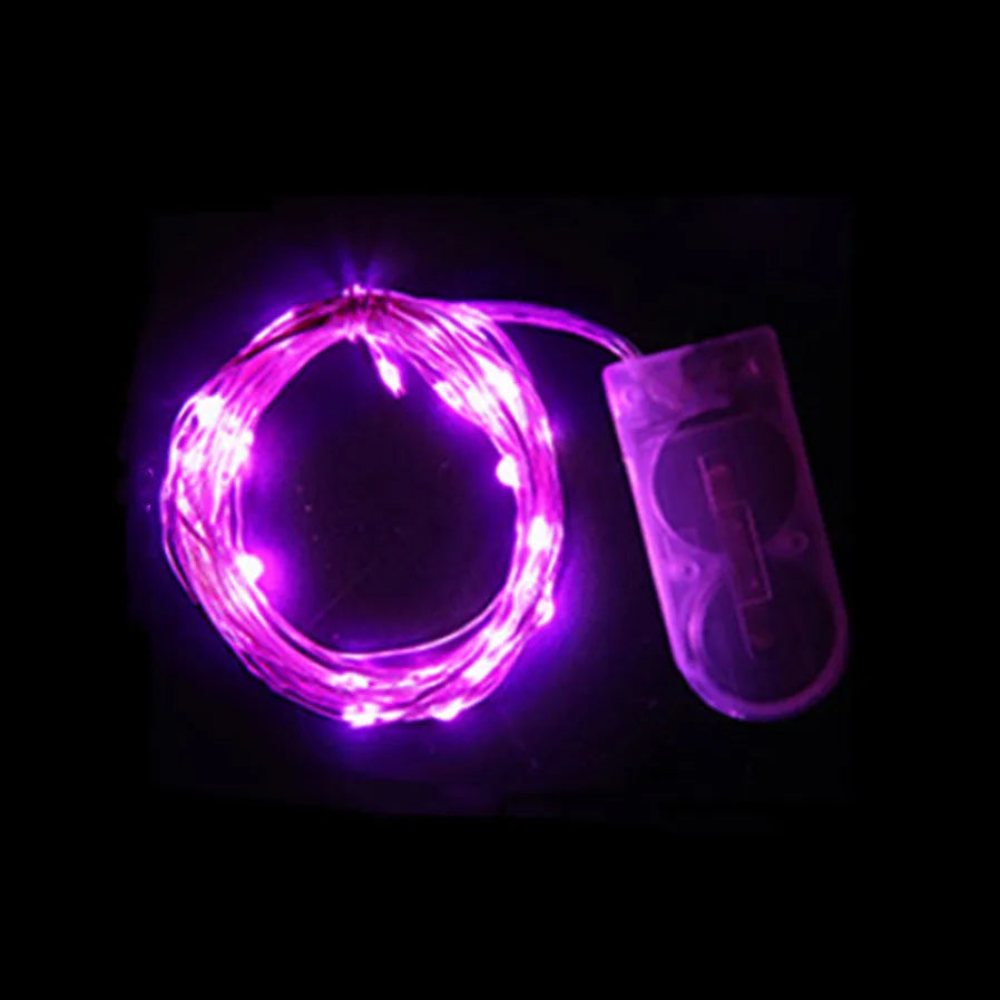 1m 2m 3m 5m Led Copper Wire Fairy Lights  Battery Powered Holiday Lighting Fairy Christmas Tree Garland Wedding Party Decoration