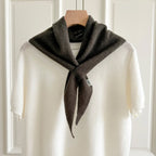 100% Australian Wool Knitted Triangle Scarf Shawl Women's Autumn  Winter Warm Neck Protection Scarf Decorative  Small Scarf