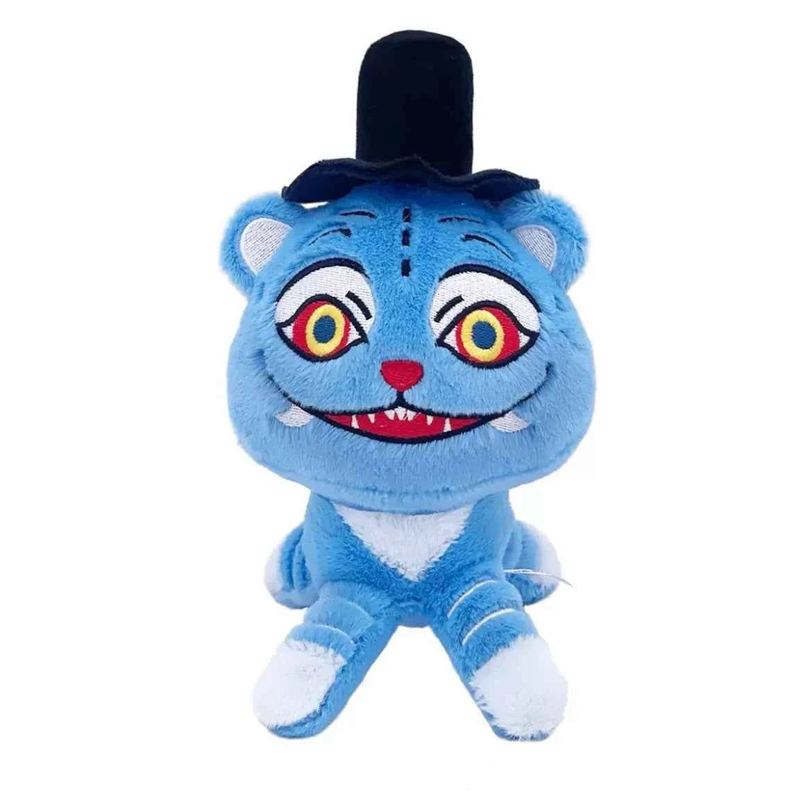New hot Anime Hunters Plush Cute Purple Tiger Black Hat Magpie With 3 Eyes Monster Hunt Girl Group Stuffed For Fans Gifts