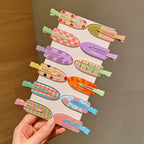 12 Pieces of Multi-Color Colorful Hair Clips with Side Bangs, Duckbill Clips for Flyaway Hair, Sweet Girl's Simple Hair Clips