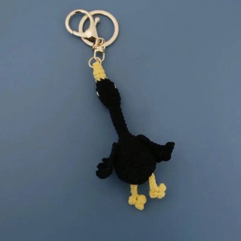 Cute Bear Couple Crochet Keychain Set Mini Animal Doll Charm