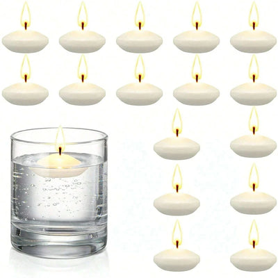 6/10/16Pcs Unscented Discs Candles Floating For Valentine's Day Party Wedding Home Bathtub Decor Romantic Confession Candlelight