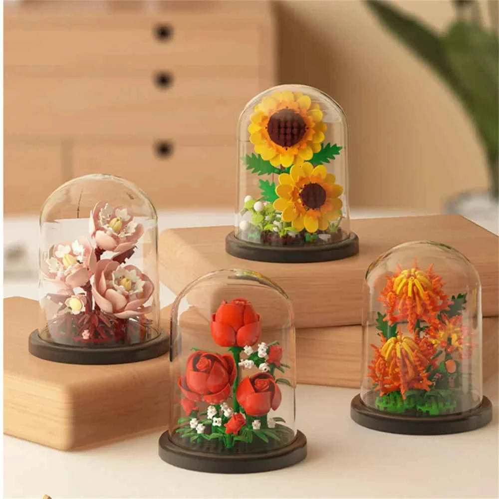 Eternal Flower Bouquet Bonsai Micro Building Blocks Set