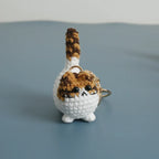 Cute Crochet Kitten Keychain Smiling Cat Bag Charm
