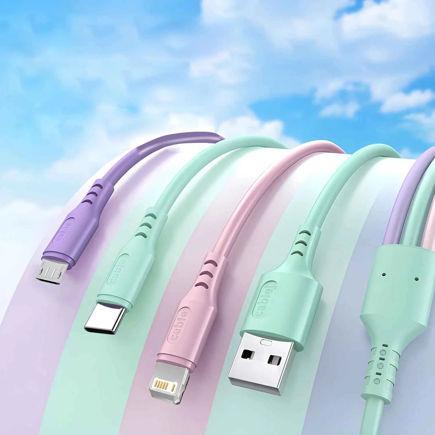 3 In 1 Fast Charging Cable For iPhone15 14 13 12 11 X Pro Max Micro USB Type-C Phone Charger USBC Data Cable