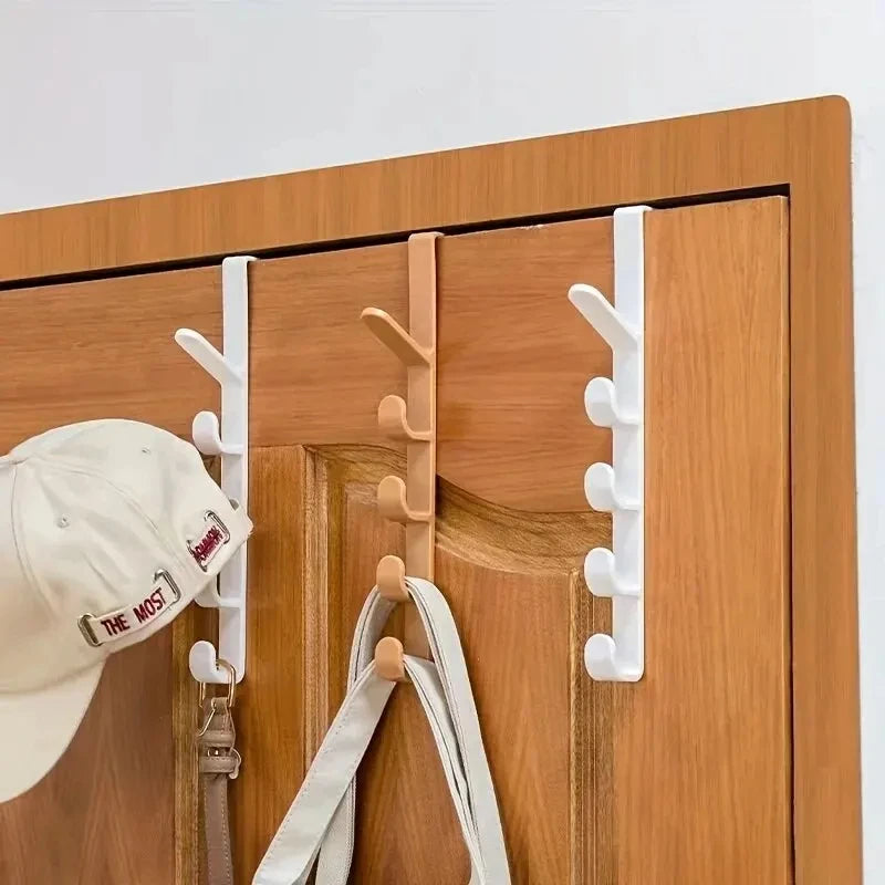 Over the Door Clothes Hanging Rack – Plastic Door Storage Organizer