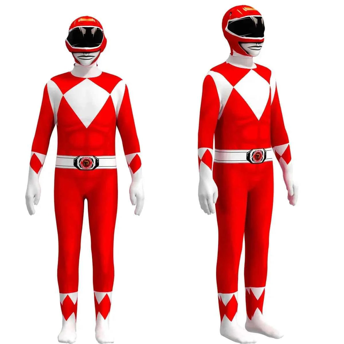 Power Samurai Sentai Rangers Costume – Superhero Cosplay Jumpsuit