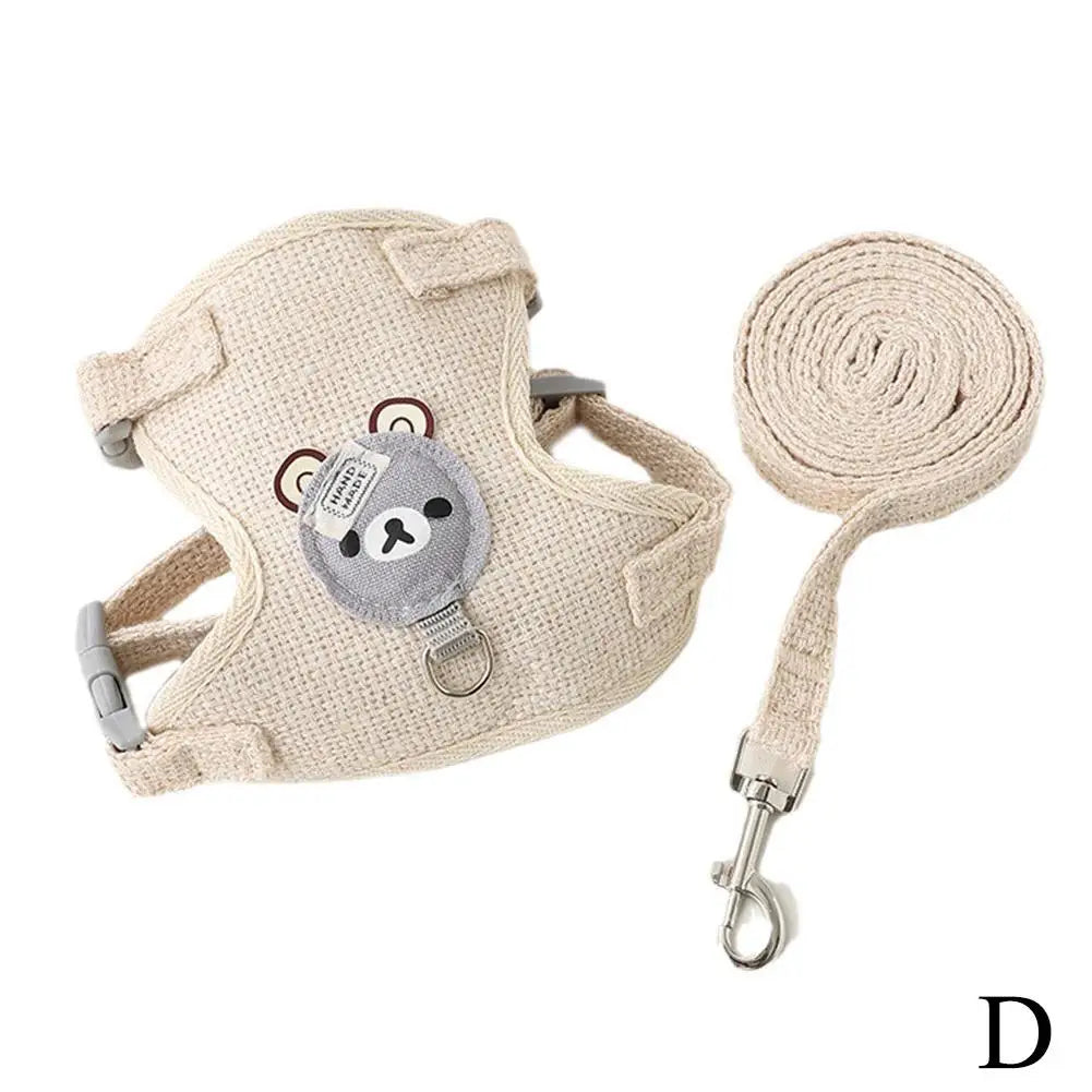Cute Bear Vest Style Pet Leash for Small Pets