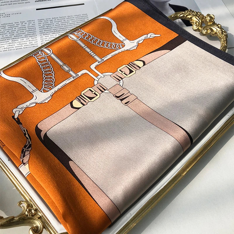 Spring Scarf Women's Luxury Design Polyester Material Smooth Scarf Soft Shawl Beach Scarf