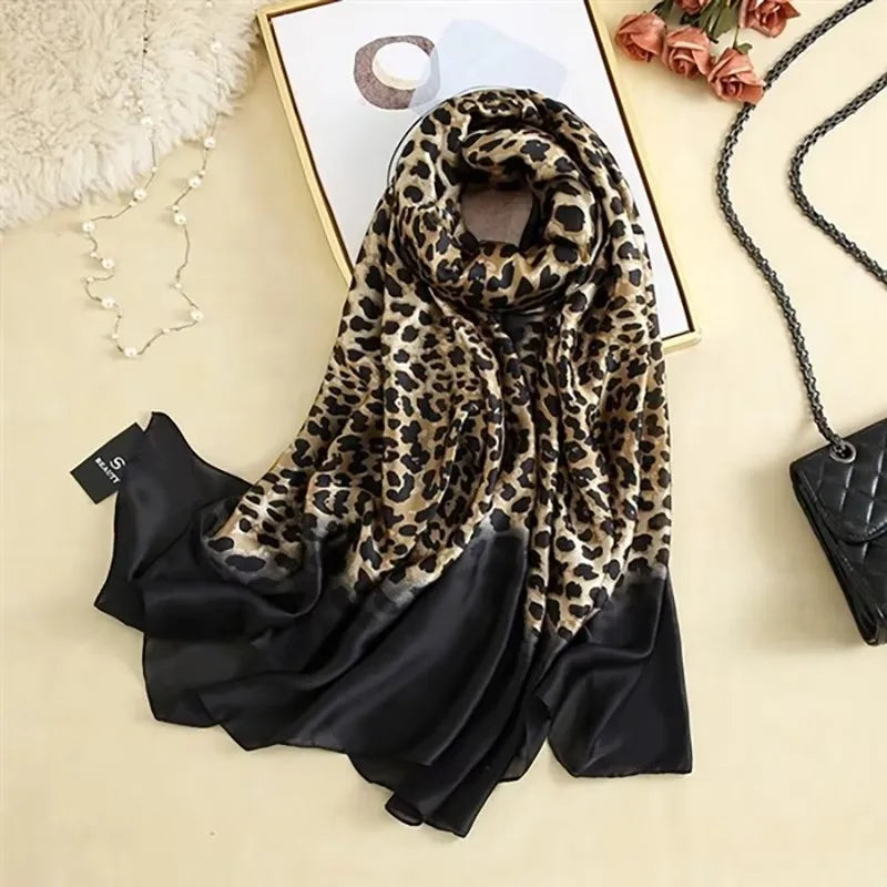 Spring Scarf Women's Luxury Design Polyester Material Smooth Scarf Soft Shawl Beach Scarf