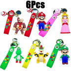 Super Mario Bros Action Figure keychain Cute Cartoon Character Toy Doll Model Decoration Kid Birthday Gift