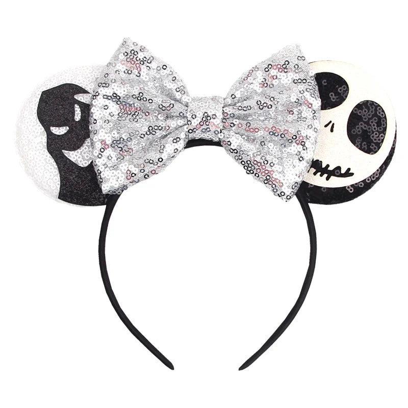 2026 Latest Fashion Ear Headband Sequin Bows For Girl Adult Kids Halloween Party Cosplay Hair Accessories Princess Hairband