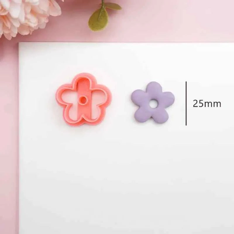 Flowers/Love Soft Ceramic Earring Mold Polymer Clay Cutter DIY Handmade Jewelry Pendant Quick Modeling Cutting Ceramic Tool