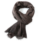 Cotton Linen Striped Men Scarves Autumn Winter Warm Neckerchief Pashmina Male Accessories Short Tassel Bufanda Shawl