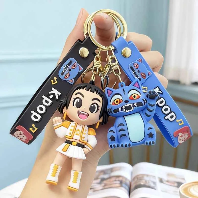 KPop Rumi Keychain Kpop Group Rumi Mira Zoey Anime Character Keychains Backpack Pendant Charms Party Favor Gift Keyring
