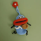 Funny Fruit Sausage Mouth Crochet Keychain Key Holder