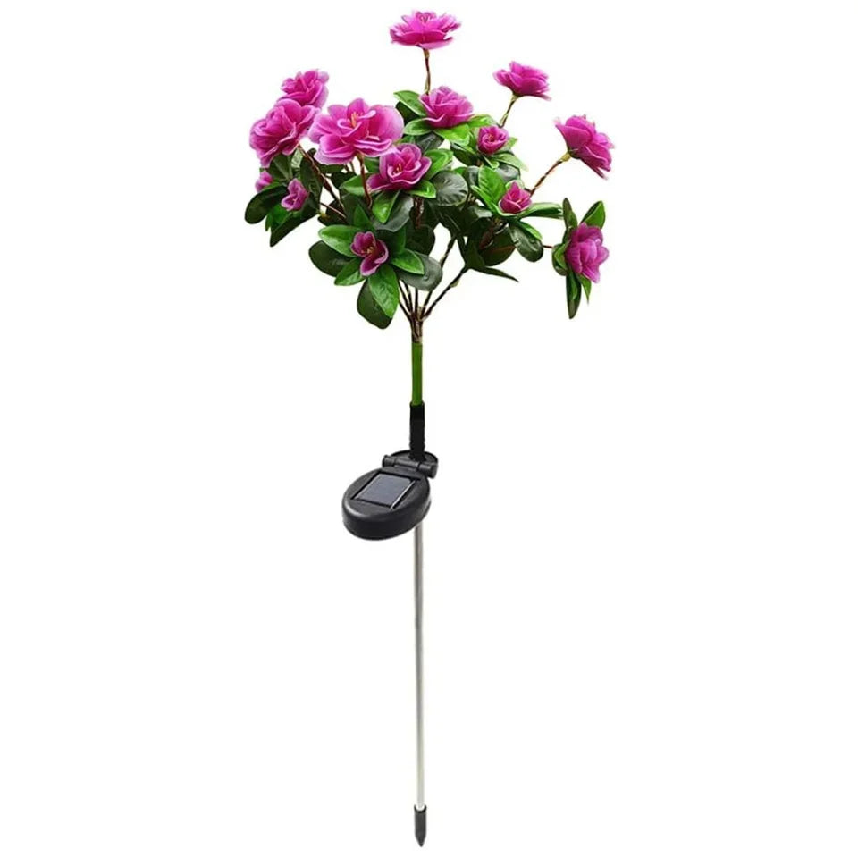 New LED Waterproof Solar Azalea Flowers Lights Outdoor Landscape Light for Lawn Patio Garden Path Decorative Lighting Lamp