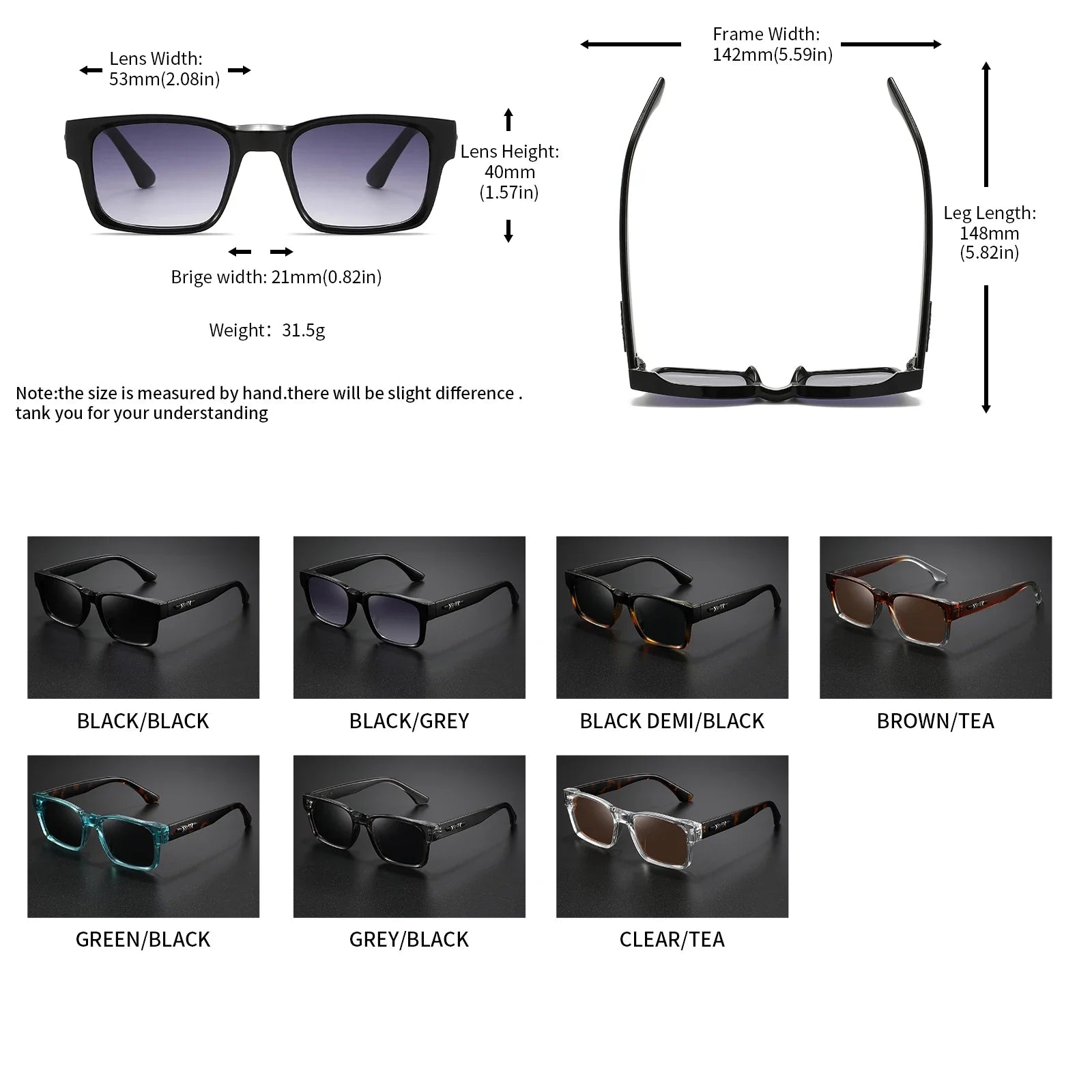 Retro Punk Square UV400 Sunglasses for Women & Men