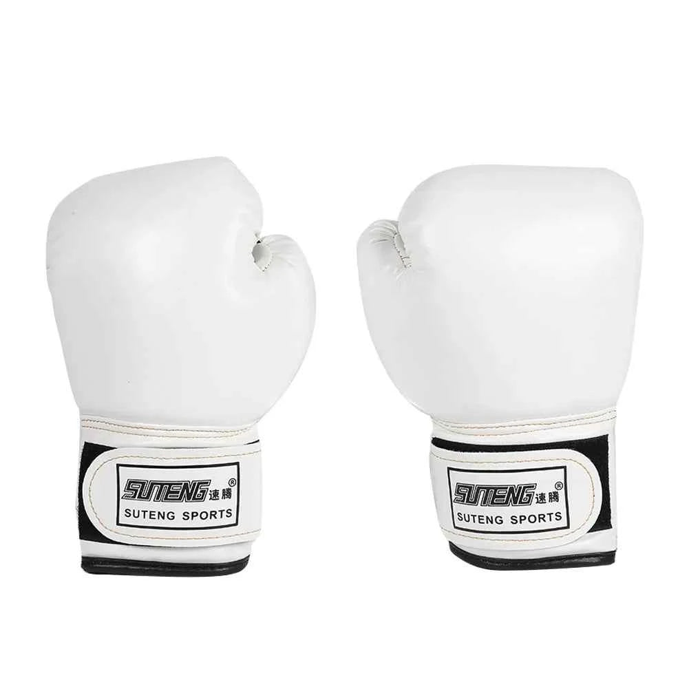 2pcs Boxing Training Fighting Gloves PU Leather Kids Breathable Muay Thai Sparring Punching Karate Kickboxing Professional Glove