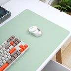 White Mouse Pad – Large Portable Waterproof Non-Slip PU Suede Gaming & Office Desk Mat for Keyboard and Mouse