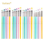Yutiars Professional Artist Paint Brush Set - 6/24 PCS, Nylon Bristles for Watercolor, Acrylic, Oil Painting, Crafts & Face Body