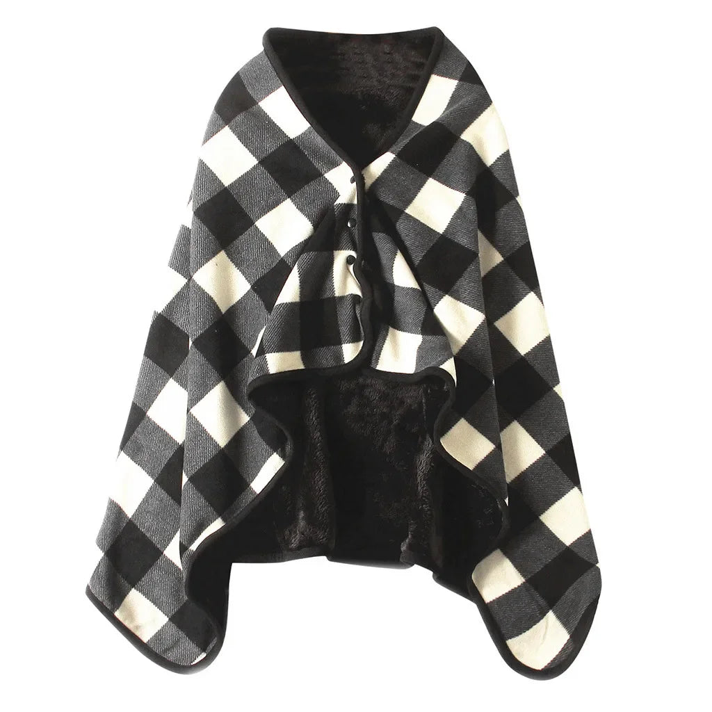 Lady Multifunction Doublelayer Tartan Plaid Blanket Scarf Wrap Shawl Winter Warm шарф женский Elegant Womens Shawl Scarf Winter