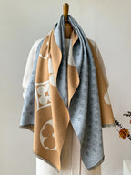 Women's Autumn Winter Faux Cashmere Shawl Warm Jacquard Scarf Versatile Blanket Use Neck Protection New Style