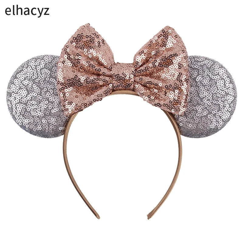 2026 Chic Embroidery Sequin Ears Headband Classical DOT Bow Hairband For Girls Women Party Head Wear Kids DIY Hair Accessories