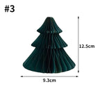 Paper Christmas Tree Ornaments 3D Honeycomb Christmas Tree Decorations Folded Paper 2026 Xmas New Year Desktop Arrangement Decor