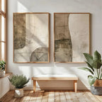 2pcs/set Japanese Retro Wabi Sabi Mountains Abstract Canvas Print Poster Modern Minimalist Art Print Home Decor Wall Art Poster