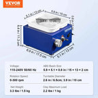 SucceBuy 2.6in/3.9in Mini Pottery Wheel 2 Turntables Ceramic Wheel Forming Machine Adjustable 0-300RPM Speed Detachable Basin